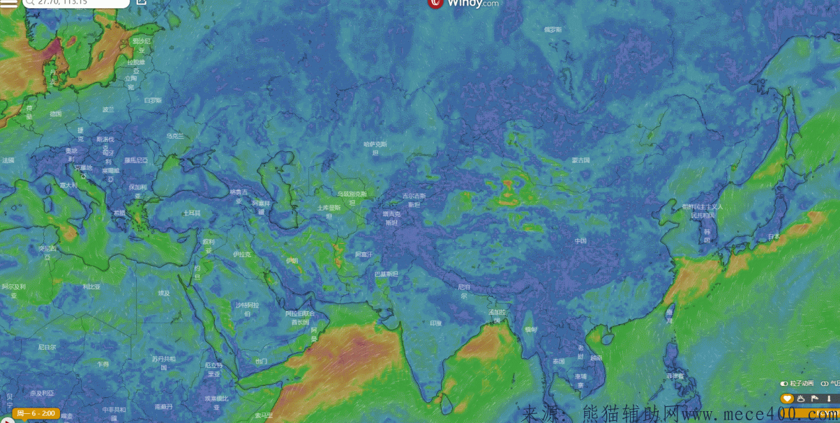 国外一款观测天气雷达网站