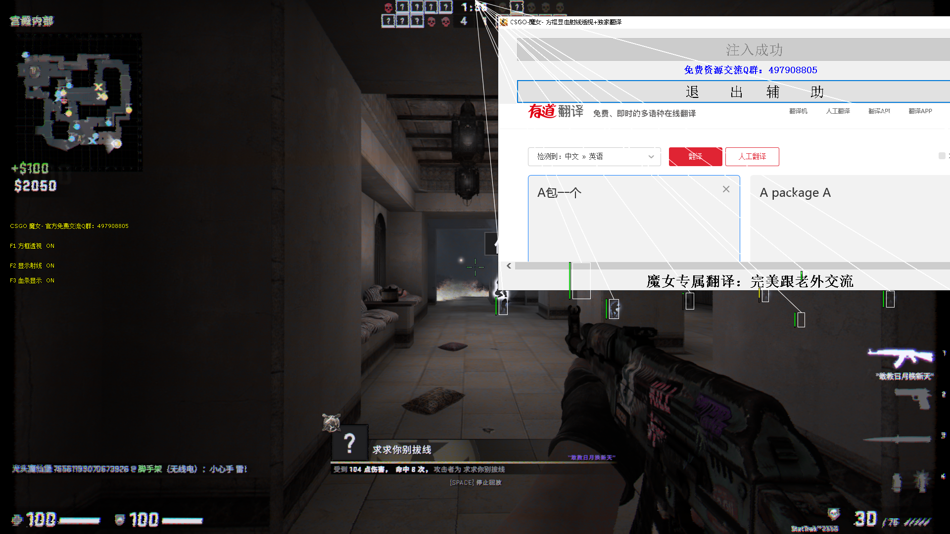 CSGO魔女方框显血射线绘制+翻译V10.31免费版